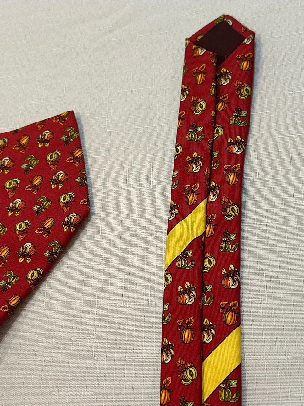 Salvatore Ferragamo Pumpkin Harvest Silk Tie